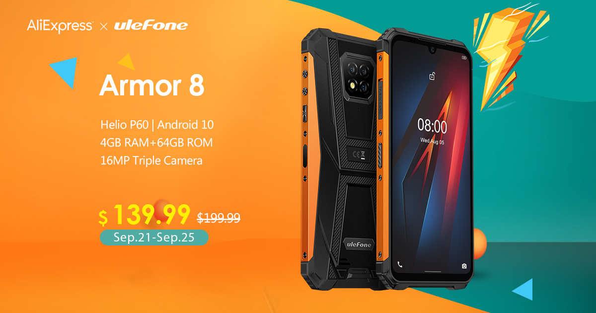 If you prefer mid-range rugged smartphones, you can consider the Armor 8. 