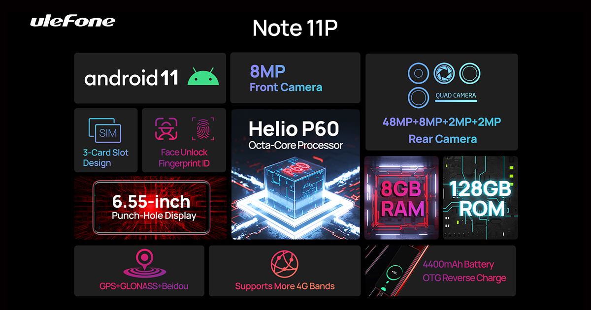 Ulefone Note 11P give you what you want😎