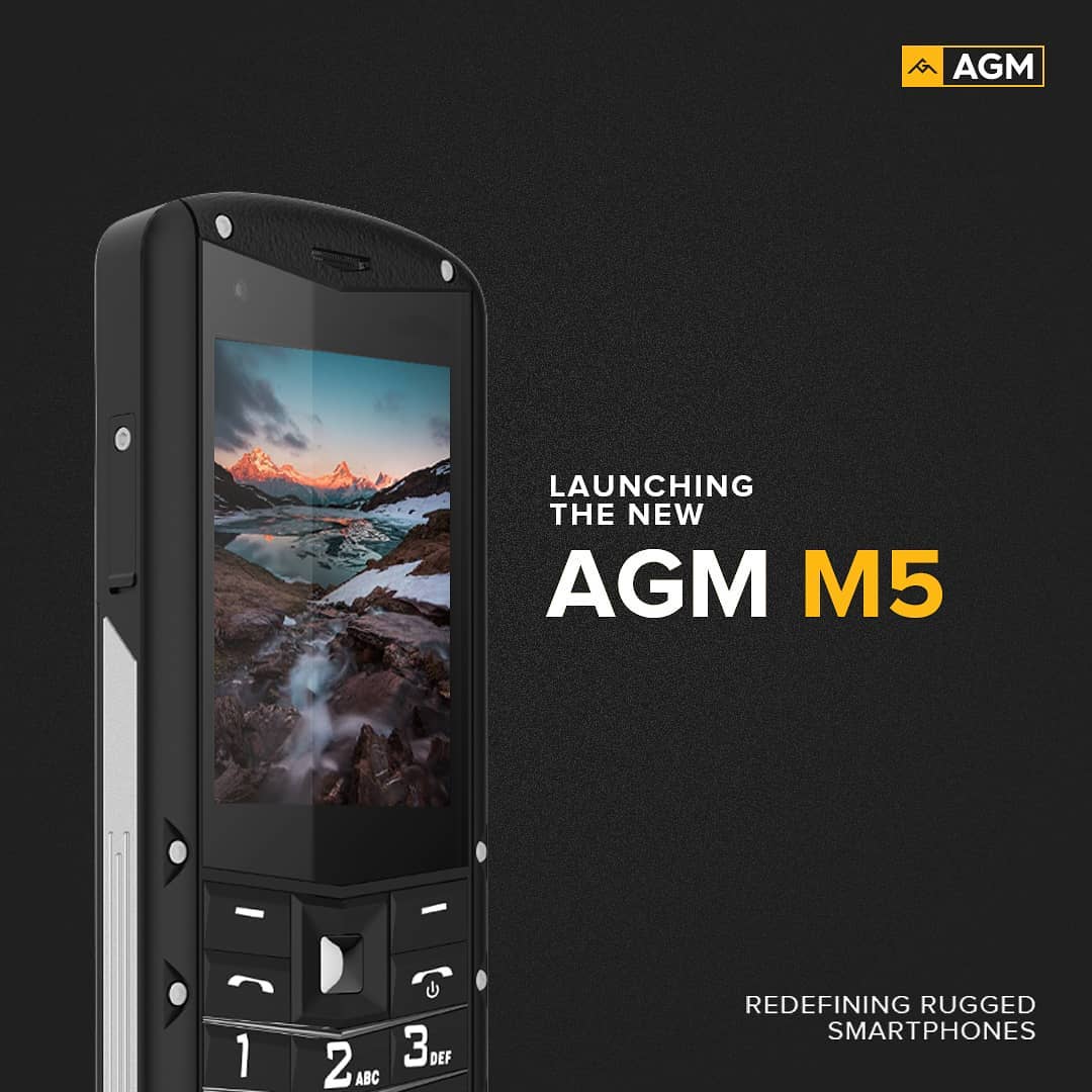 The AGM M5 will support 4G LTE and run on the Android Go OS. The device will also support touch screen functionality and will be IP68 as well as MIL-STD 810G certified.