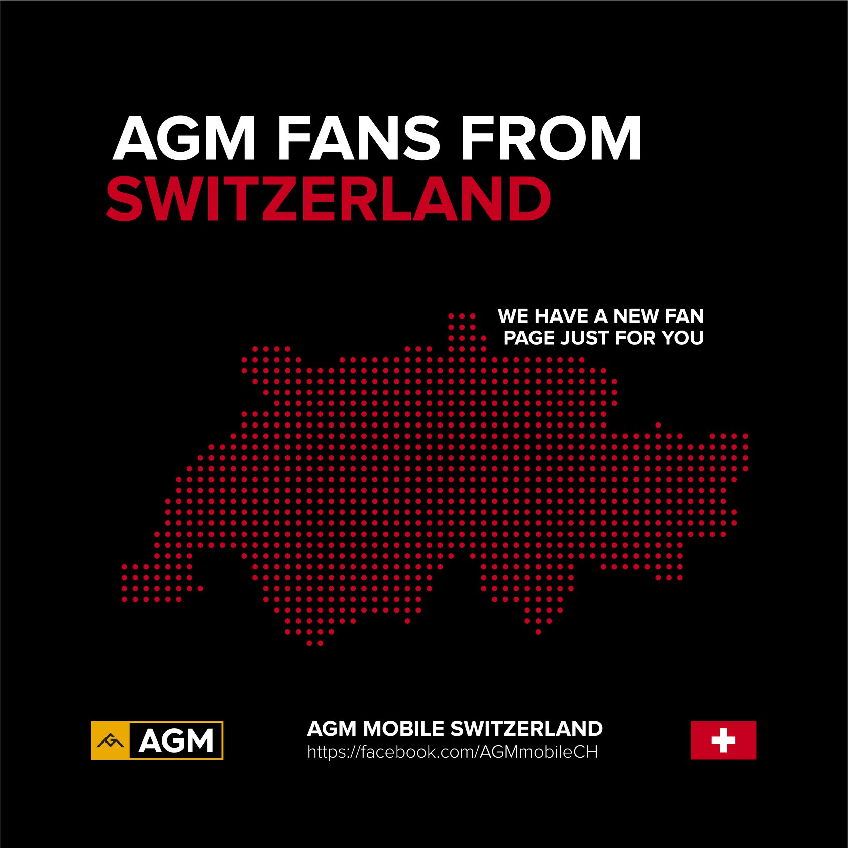 We are pleased to announce the release of our new Facebook page AGM Mobile Switzerland for our fans from Switzerland. Follow us here to stay updated with the latest information about our products. www.tomtop.com If you have any questions, comments, or suggestions, please get in touch and let us know at support@agmmobile.ch.