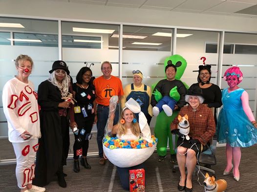 Here at Verbatim, we had so much fun celebrating Halloween this year! Check out our photos below for our costume and potluck winners! Best Overall Costume - Man Getting Abducted