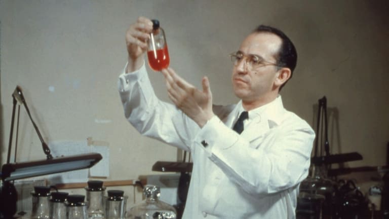 On this day in 1953, Jonas Salk announced the discovery his polio vaccine on the radio.