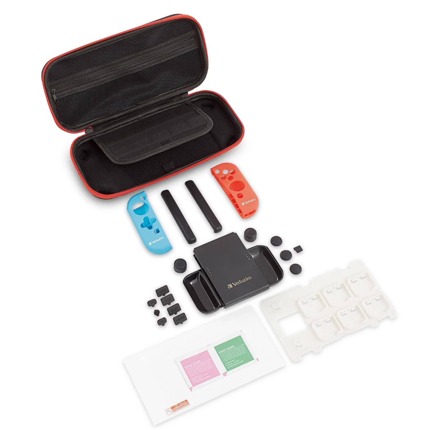 Transport and store your console with the Verbatim Starter Kit. Designed for use with the Nintendo Switch™, this starter kit includes everything you need to protect and travel with your console. #TechnologyYouCanTrust