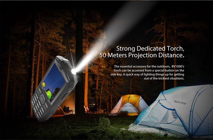 Afraid of the dark? Never again, with the #Blackview #BV1000s #flashlight.