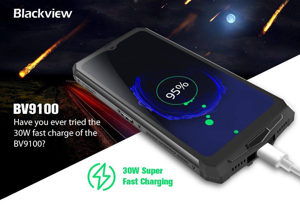 Have you ever tried the 30W fast charge of the #Blackview #BV9100? ⚡️