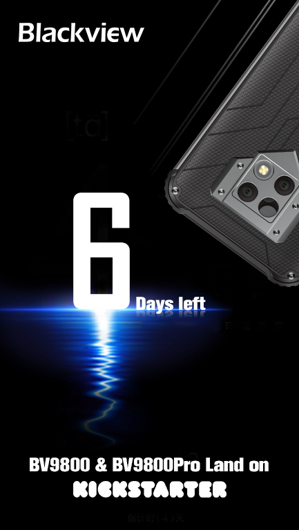 ❻Days left to start the campaign of  #Blackview #BV9800 & #BV9800Pro on #Kickstarter♡