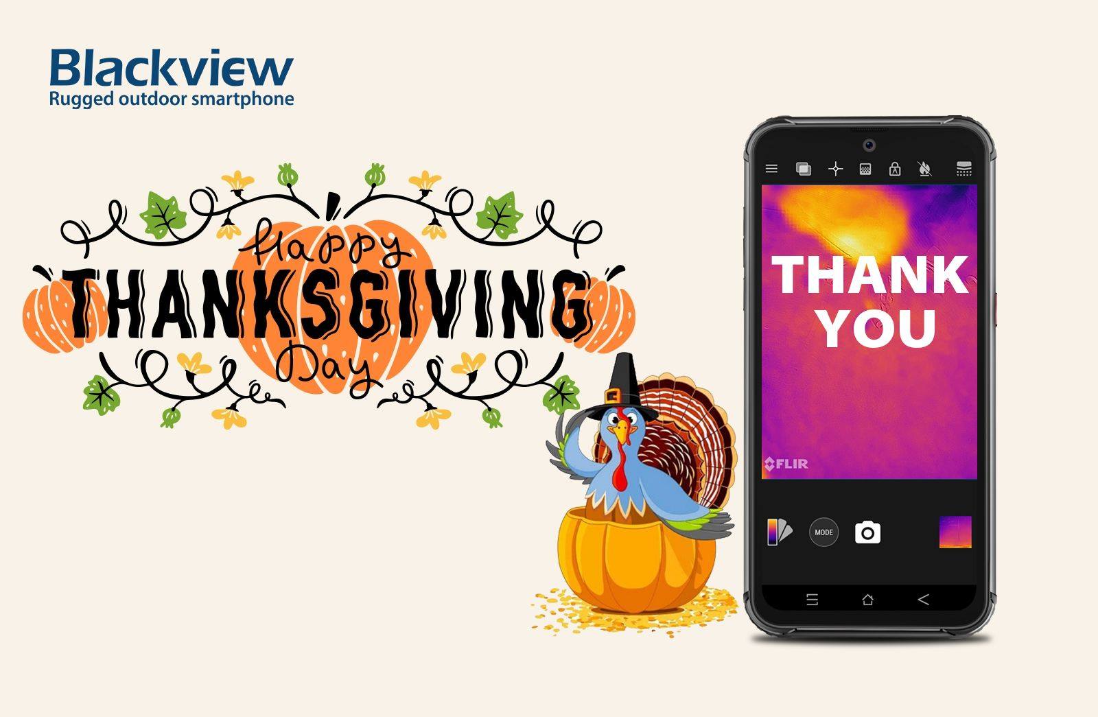 We're thankful for everyone😘😘 that supports us as always and motivates us to bring out more great Blackview phones💏💏 Happy Thanksgiving from everyone at #Blackview team🎅🎅