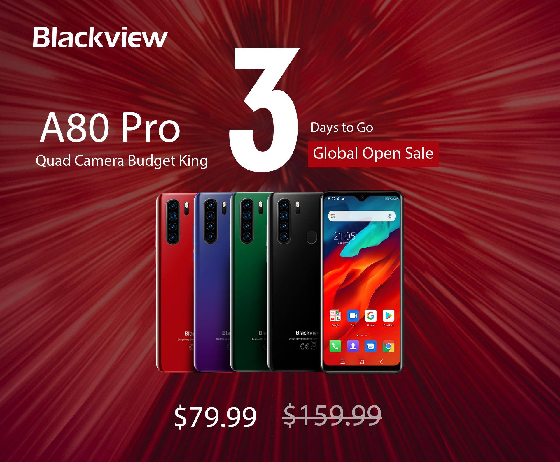 3 days to go before the #Blackview #A80Pro global open sale at only $79.99😻😻 Want to grab this amazing QUAD CAMERA BUDGET KING? Add it to cart now to be notified👉www.tomtop.com 