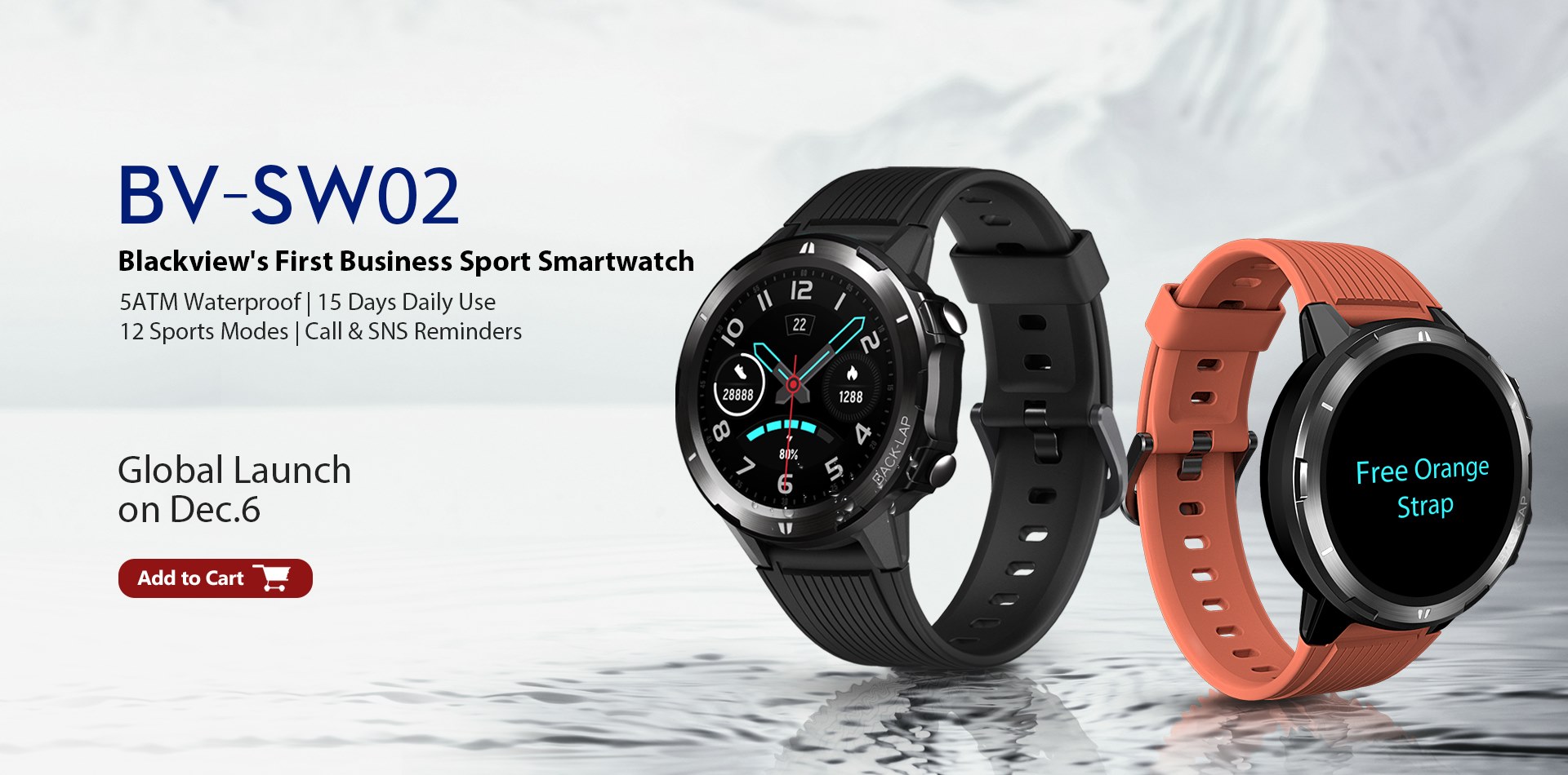 Together with our #Blackview #BV9900 rugged phone, our another new product #BVSW02 business & sport smartwatch will also be launched tomorrow (Dec.6)😻😻 Stay tuned! 