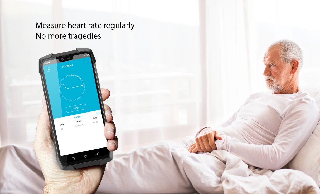 💪Heat is hard on the heart. #Blackview #BV9700Pro, with built-in heart rate monitor, serves as a health manager for your parents.