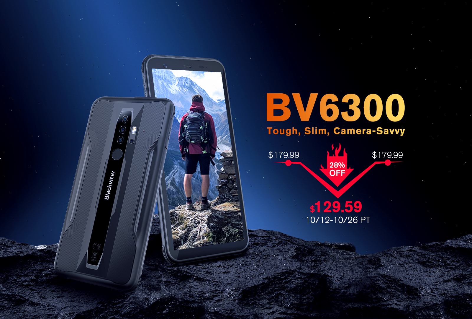 #Blackview #BV6300 has a special sale now, until Oct.26 😍👉 www.tomtop.com * 11.6 slim body