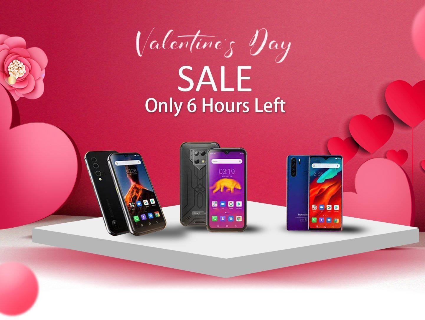 Only 6 hours left before #Blackview UP TO 44％ OFF #ValentinesDay Sale ends. 😻😻😘 Take the last chance to snap up now! 