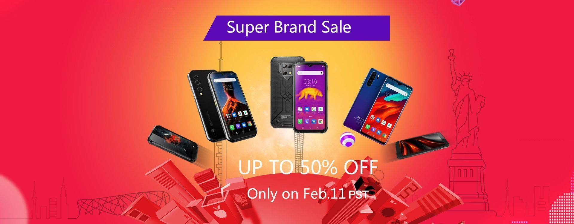 #Blackview join #AliExpress Super Brand Sale, 1 day big promotion, up to 50％ off, ends at 24PM Feb.11 PST. Snap now! 😻😎😊😄