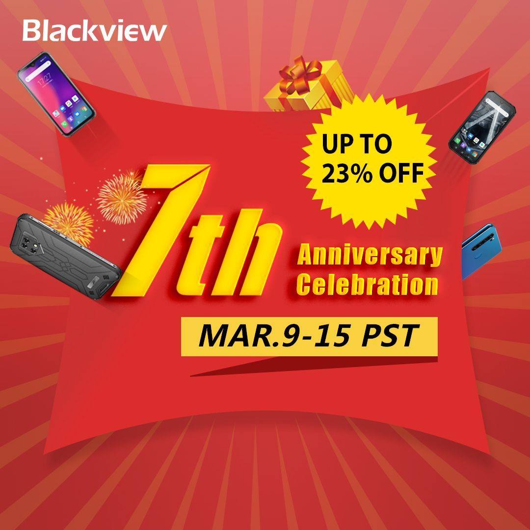 #Blackview 7th Anniversary - up to 23% off Flash Deals is live now!🎉🎉 Go ahead to snap up some nice phones. Don’t miss the chance!👉 www.tomtop.com 😍#BV9900 (New) $429.99, 14% off 