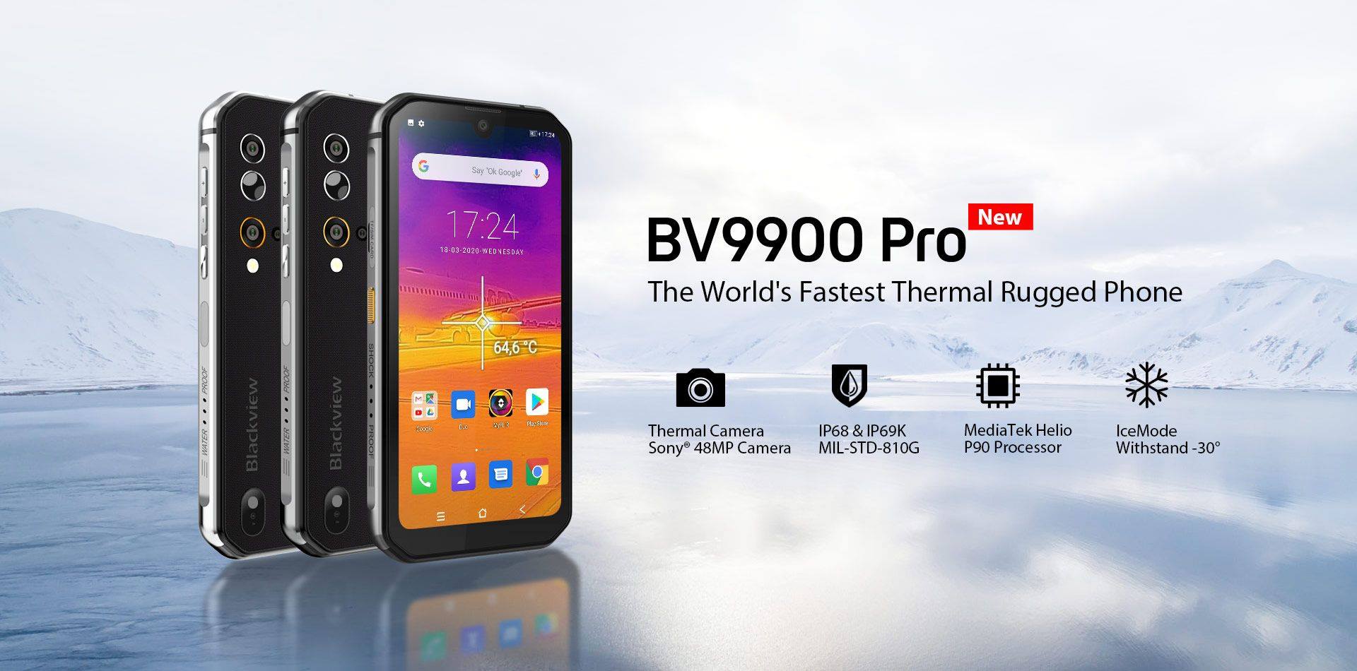 Killer features of #Blackview #BV9900Pro:🌟thermal camera🌟MediaTek Helio P90🌟Sony® 48MP🌟withstand -30℃