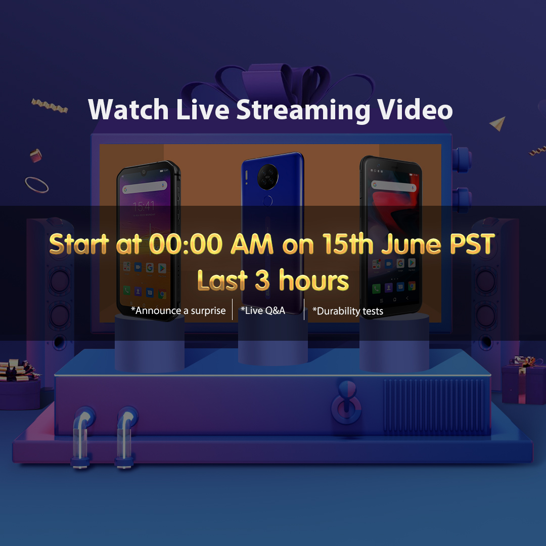 Want to watch LIVE violent tests on #Blackview rugged phones?🤩 Set your timer, it begins at 00:00 AM on 15th June PST.