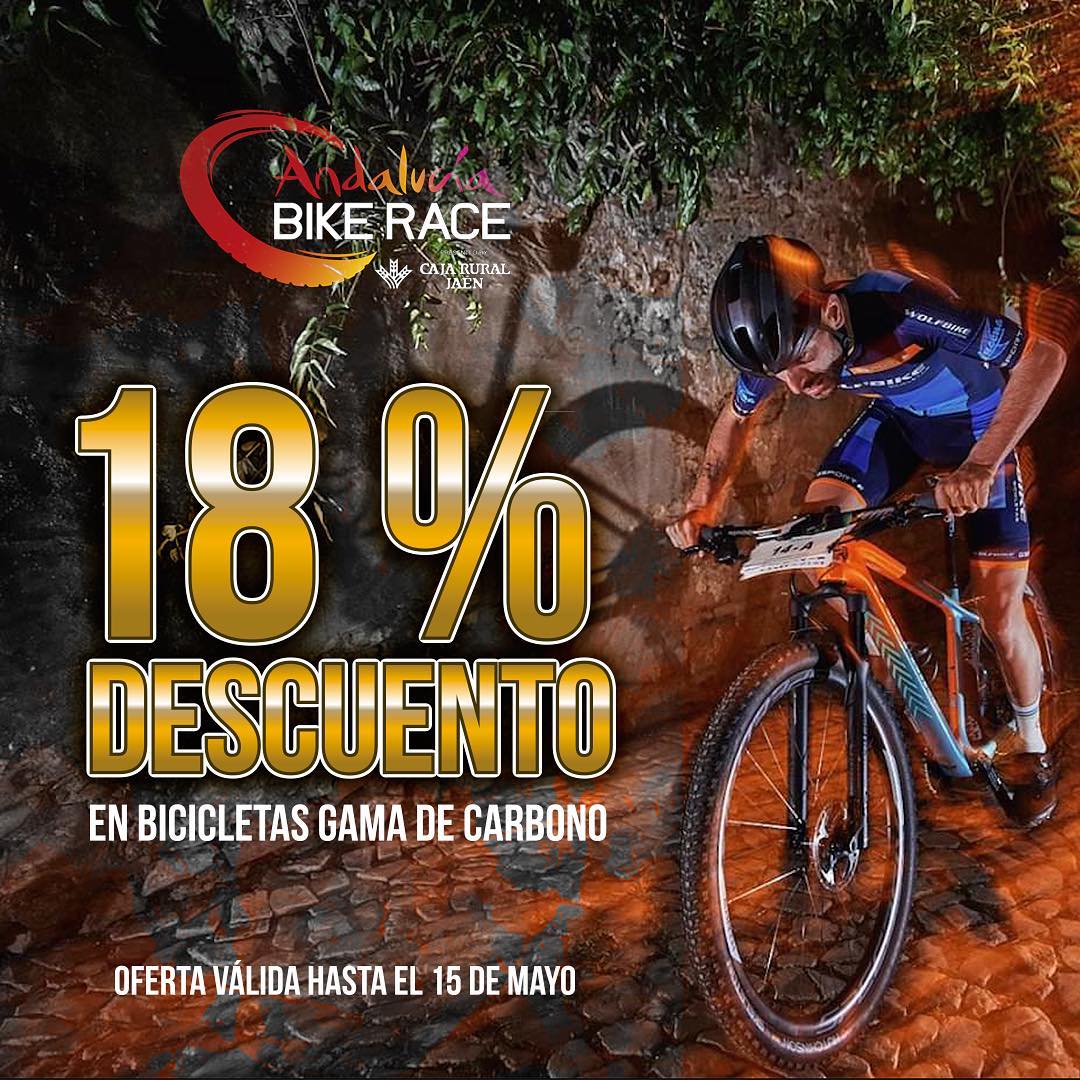 Nuestro corredor @victor_____fernandez desempeñó una gran actuación durante la pasada Andalucía Bike Race, alzándose con el 3º puesto finalmente.  Por ello lanzamos esta magnífica oferta, para que tú, como el puedas disfrutar de tu Wolfbike INGRAVITY! 