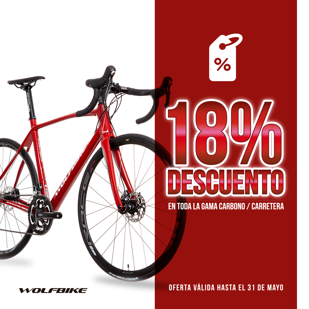 ¡ OFERTA 18% DE DESCUENTO EN CARBONO / CARRETERA ! La mejor oportunidad de hacerte con tu nueva Wolfbike Dark y Faster. - Oferta hasta el 31 de Mayo -