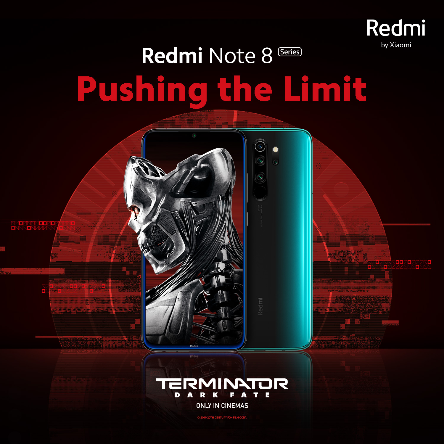 I'll be back!👍 We're very excited to announce our new partnership between the #RedmiNote8 series and Terminator: Dark Fate! At Xiaomi, we're always looking at #PushingTheLimit ...