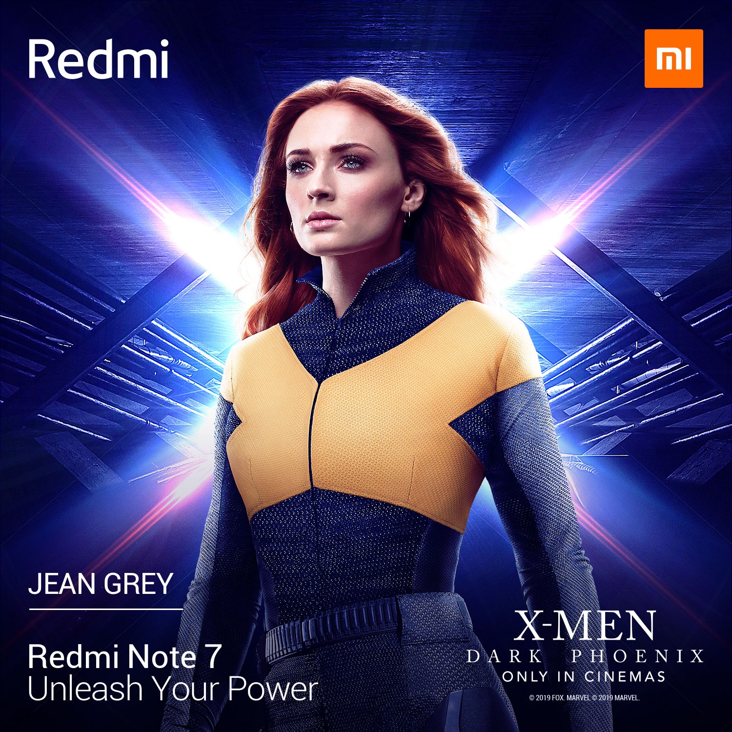 Jean Grey is one of the most powerful mutants of all. Show off your superhuman side and harness the abilities of #RedmiNote7 and #UnleashYourPower.