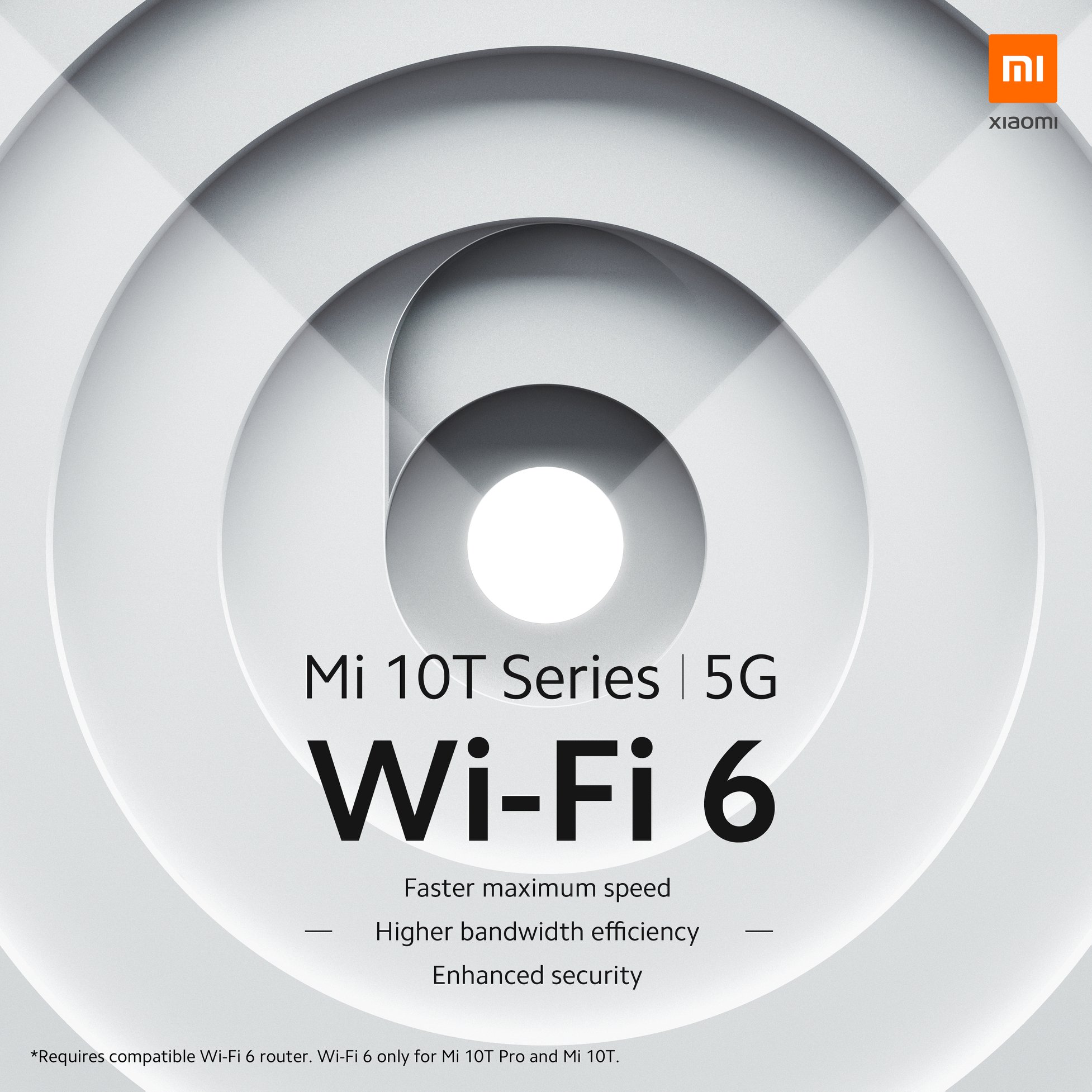 Did we forget to mention? The new #Mi10TPro and #Mi10T supports Wi-Fi 6! Faster speed, wider range and all-round better performance to help 