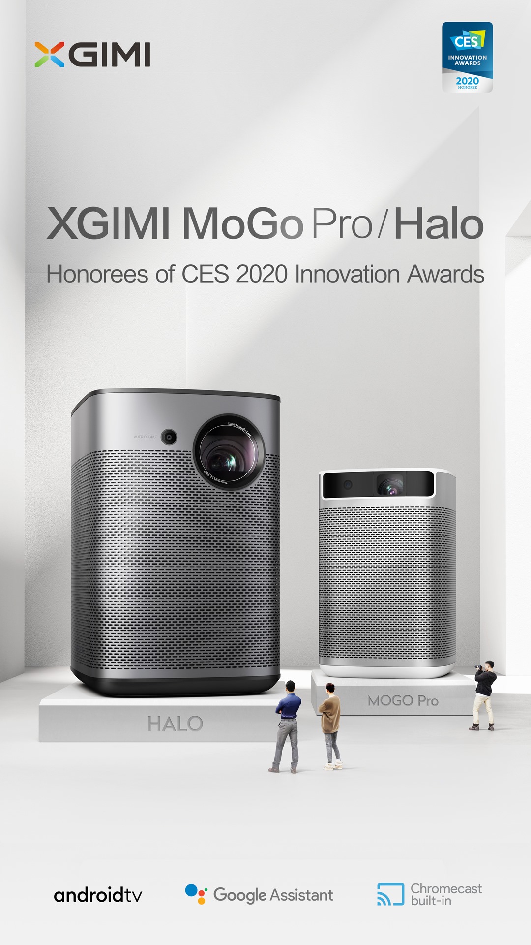 #XGIMITech  CES 2020 #InnovationAwards We are thrilled to announce that the XGIMI MoGo Pro had been selected as a CES 2020 Innovation Awards honoree in Portable Media Players & Accessories product category. The Halo was also selected as a CES 2020 Innovation Awards honoree in Portable Media Players & Accessories product category.... Cheers~