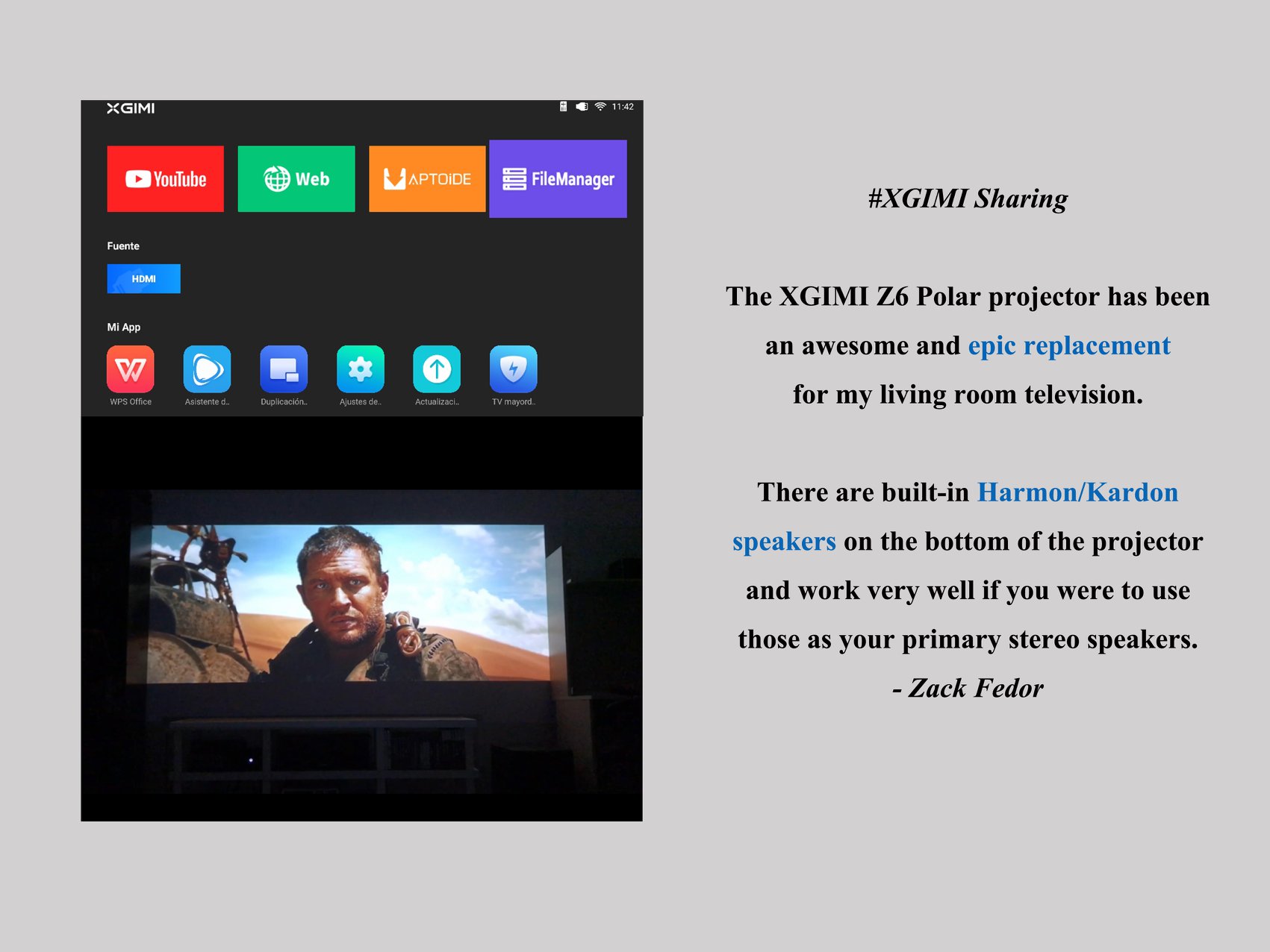 #XGIMIsharing #XGIMIZ6 Impress your friends by showing off your private home cinema- XGIMI Z6