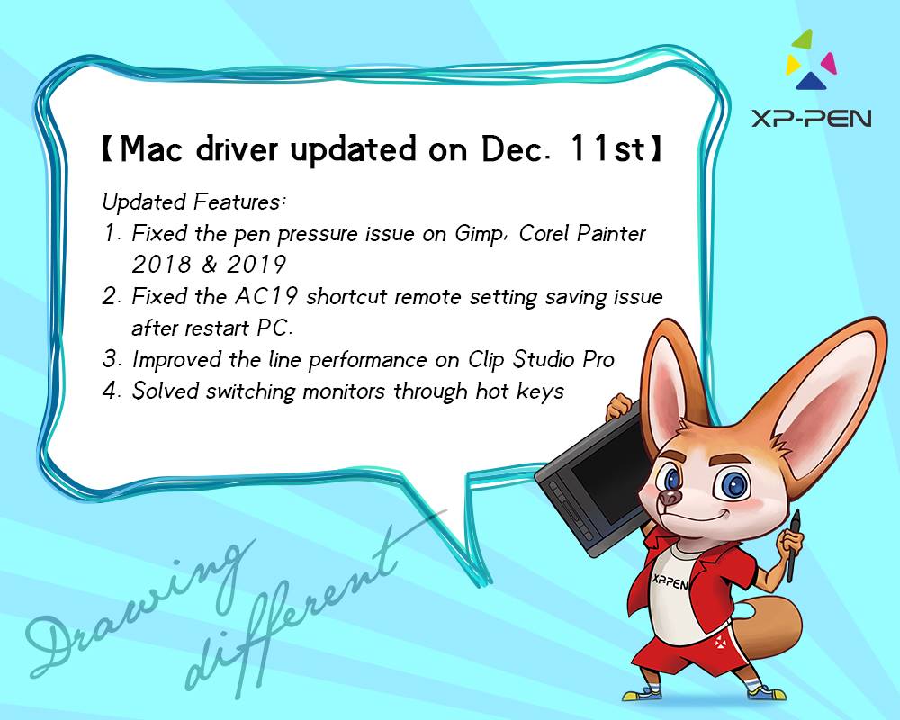 Hi all, most of the Mac drivers updated on Dec. 11st.😊