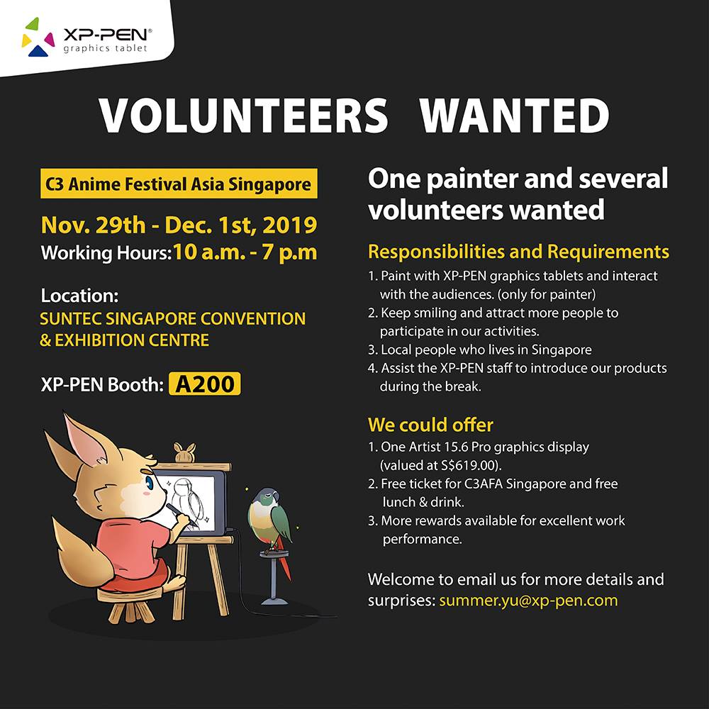 #Volunteers and #Painter wanted! ✨✨ Are there any XFans in Singapore here? 