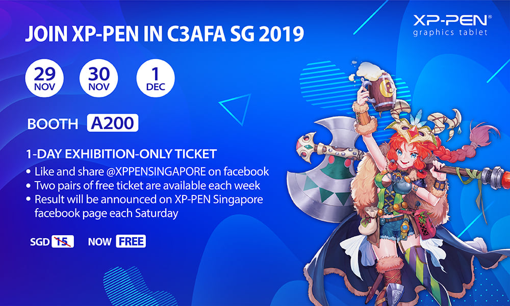 Last week, we mentioned XP-PEN will partipate in #C3AFASG 2019? 