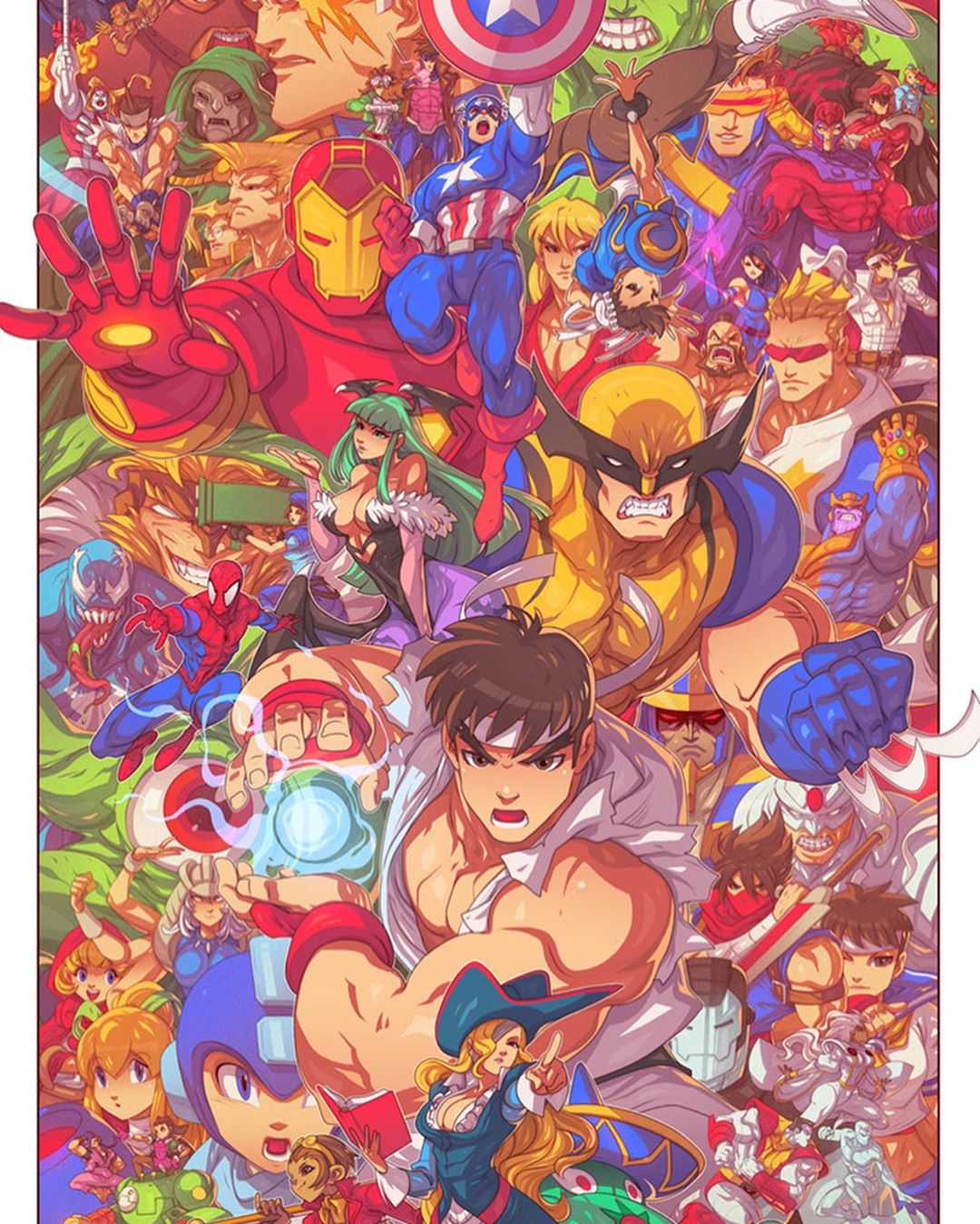 We are amazed by the art piece from @ironpinky which featured with so many iconic characters.