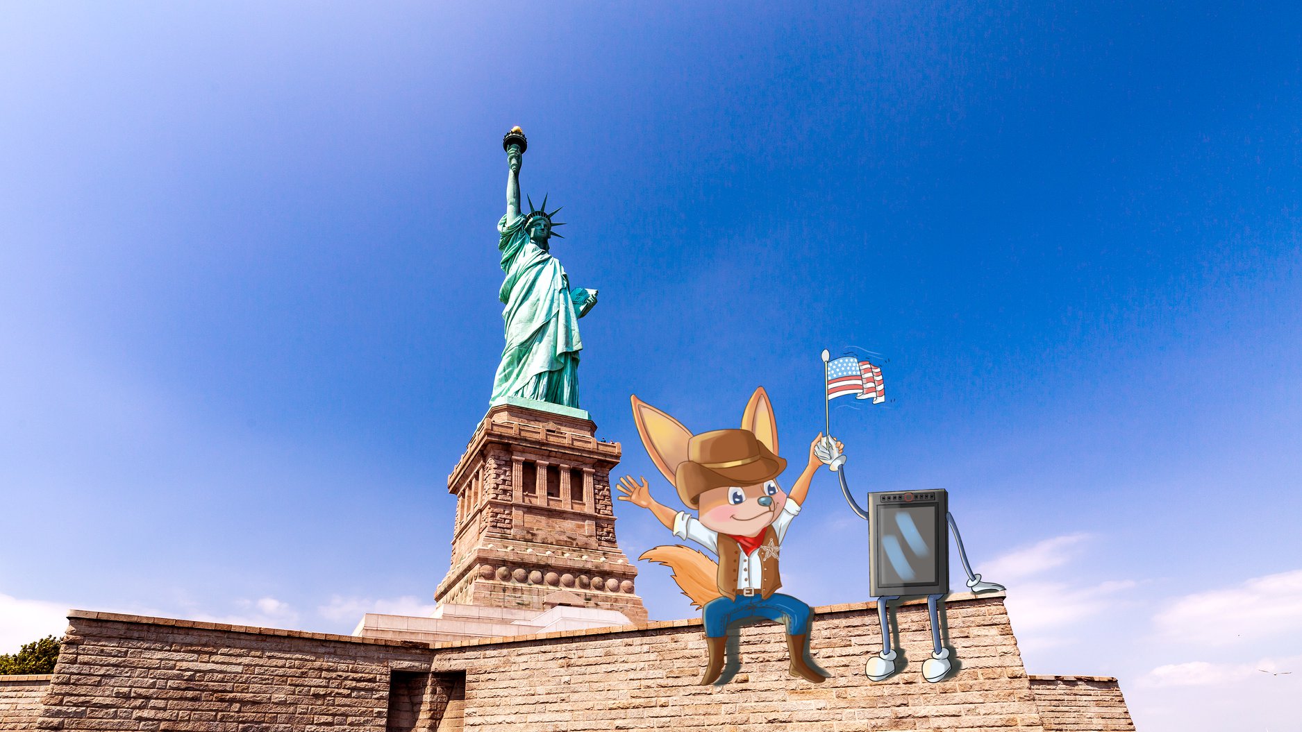 After long world travel ✈️Fenix arrives at the terminal station with #Artist133Pro, United States. 🦊🇺🇸🗽