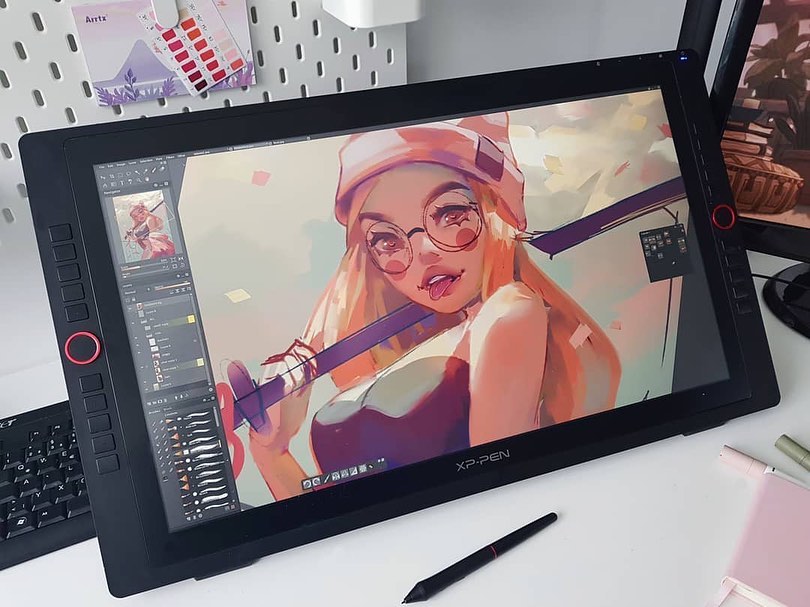 This week #XPPensetup featured is from @little.lis.art, Lis is also a winner in the drawing contest sponsored by #XPPen. Congratulations and have fun with your #Artist24Pro! 🥳🥳﻿