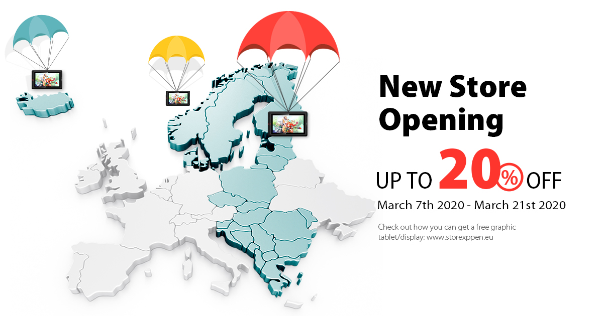 #XPPEN has opened a new official store - the EU store! #Xfans in the North & South Europe now can enjoy better shipping services here! 🔥