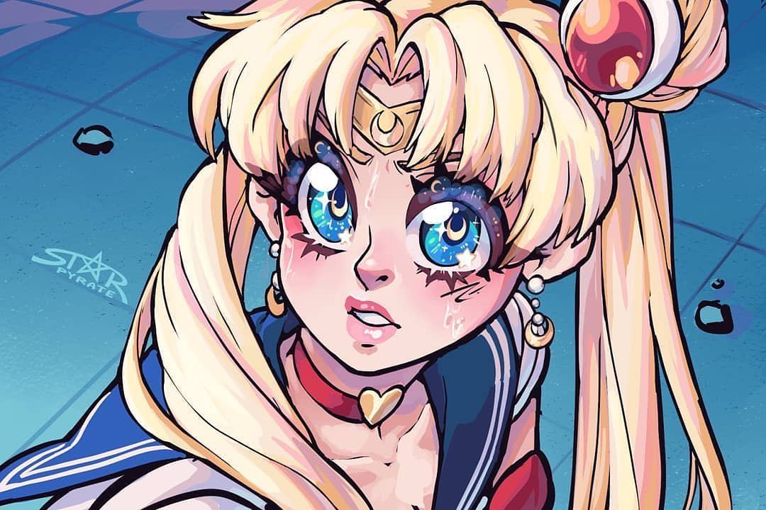 Hi, it's Friday! ✨ Sharing a nice fanart of Sailor Moon from @starpyrate.