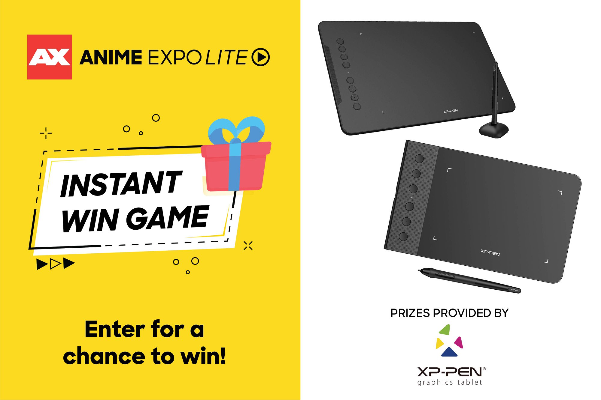 Anime Expo Lite is kicking off this weekend. This time, XP-Pen is joining the effort of Anime Expo® to carry out the Instant Win Game on July 3 & 4. 