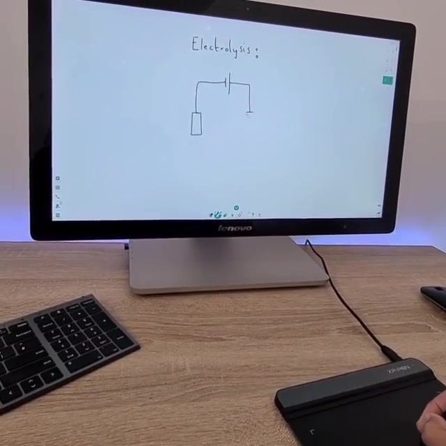 How to use the XP-Pen tablet teaching chemistry online.