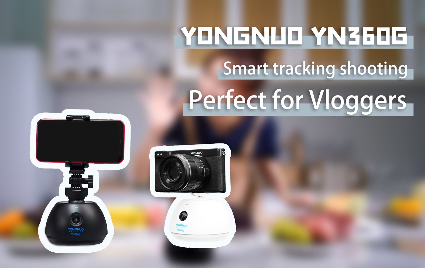 YN360G Smart Following Shooting Holder-Perfect for vloggers Are you worrying that you can't do a good shot of vlog alone?