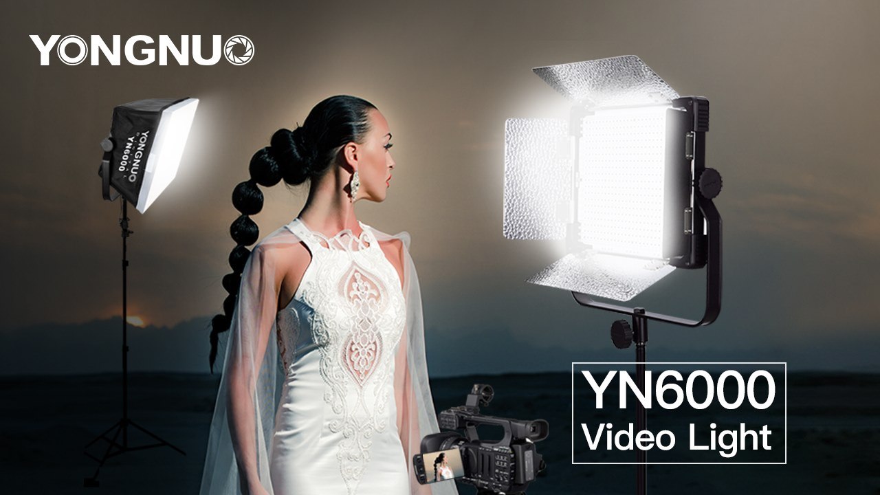 YONGNUO YN6000 is designed for professional photography needs. Equipped with U-shaped bracket, it can adjust the light fill angle 360 degrees to meet various scenarios.