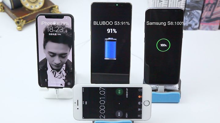 #BLUBOO #S3 Battery Performance VS iPhone X & Samsung S8