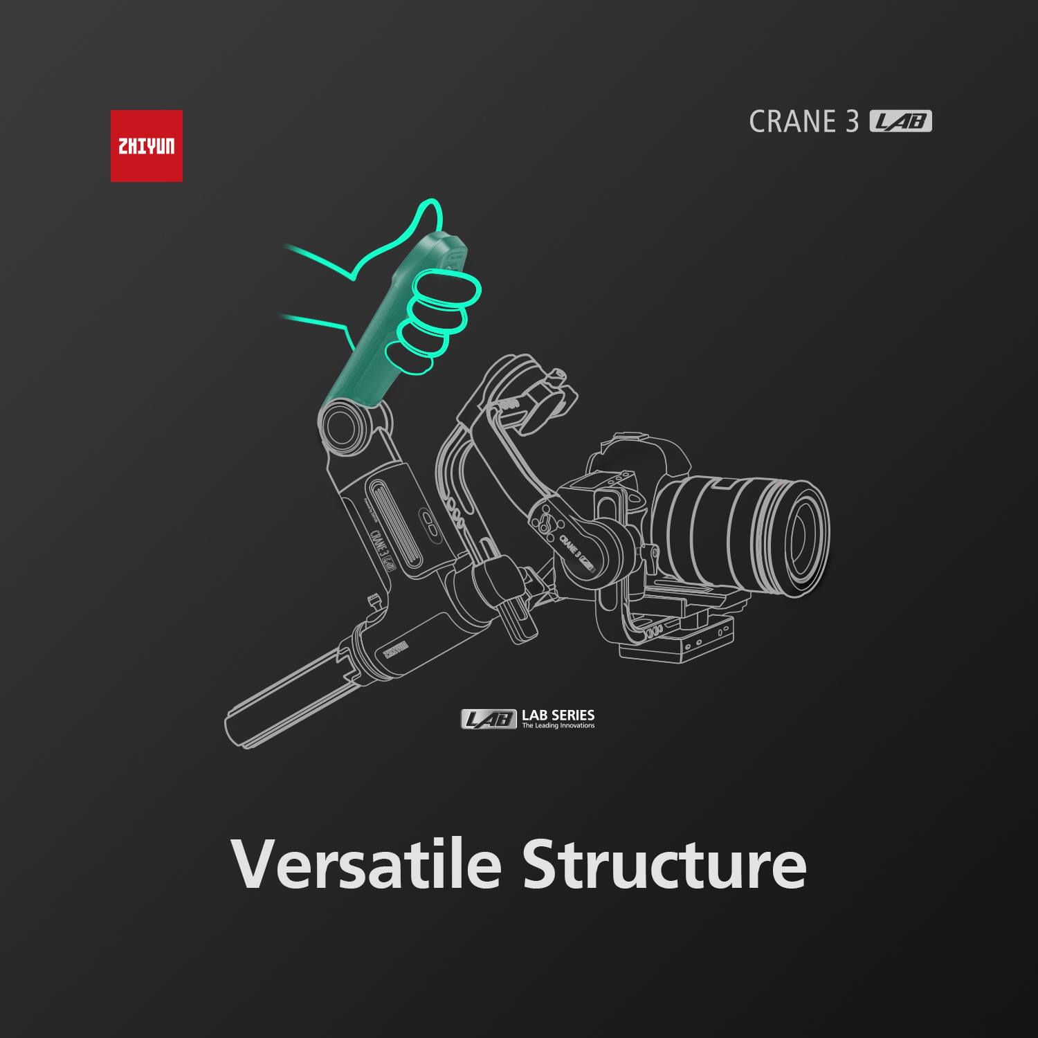 #ZHIYUN #Crane3Lab redefines the structure of traditional stabilizers.