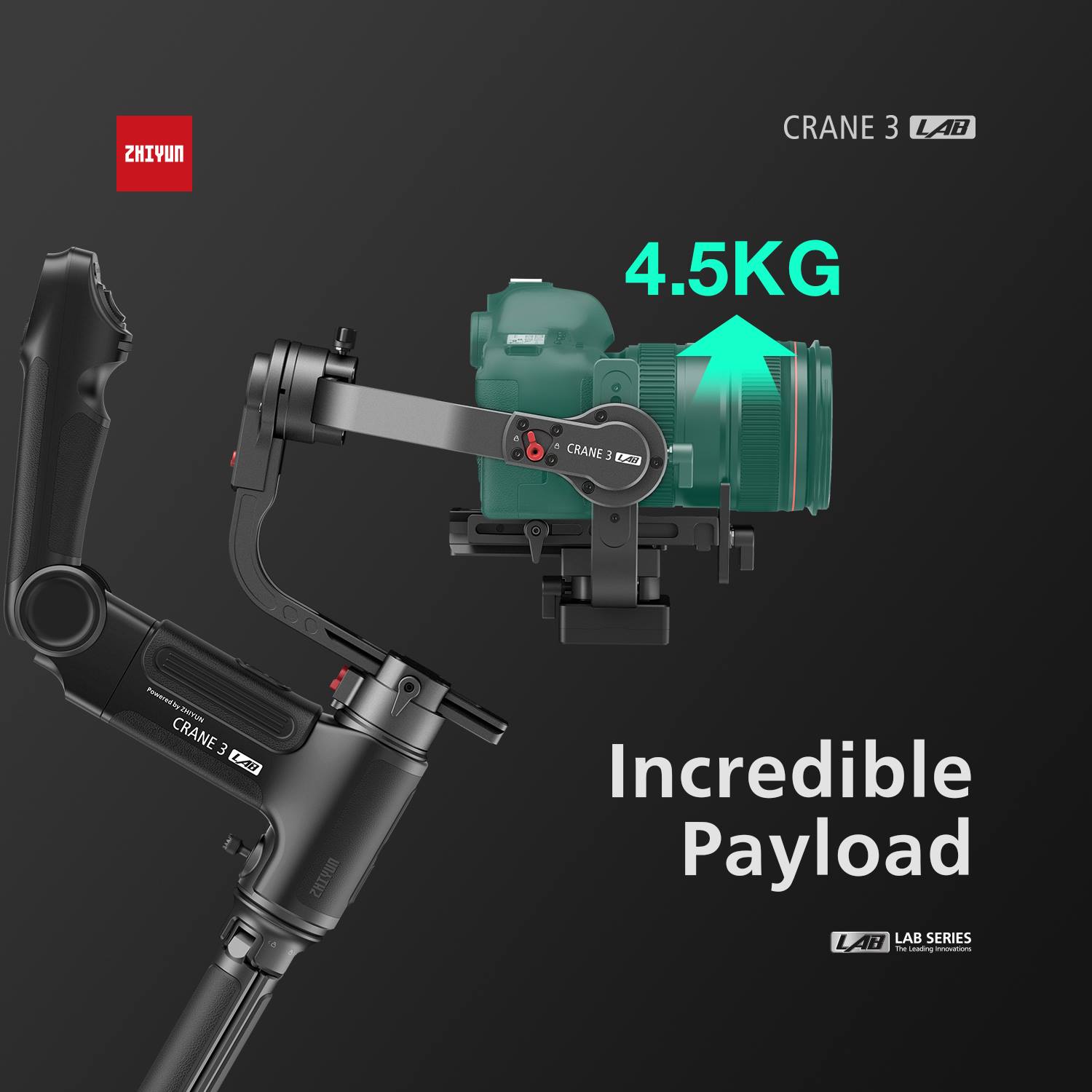 #ZHIYUN #Crane3Lab - Payload of 4.5kg