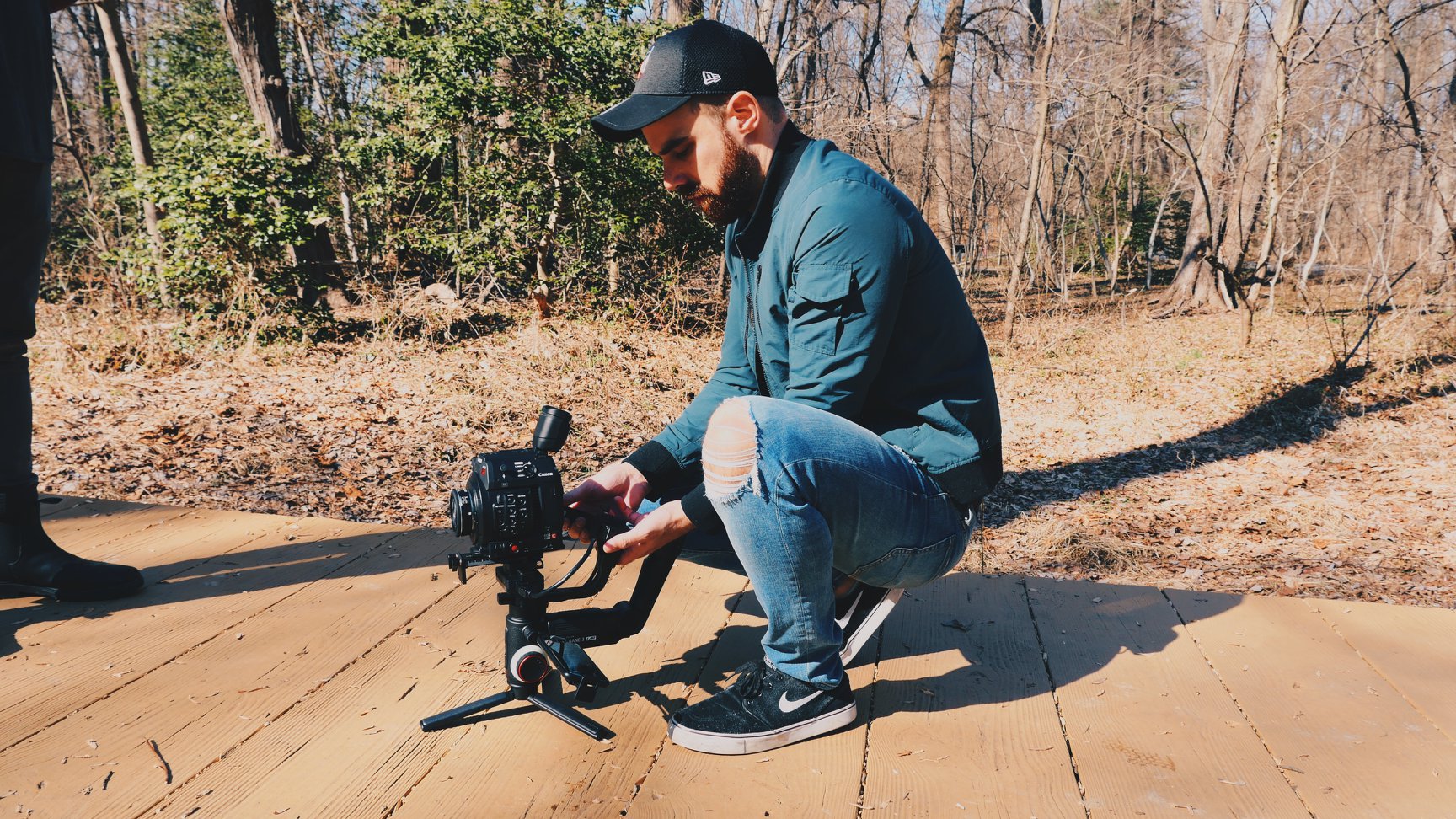 Testing out the ZHIYUN #Crane3Lab + #Canon #C200 for a new vlog, works great!