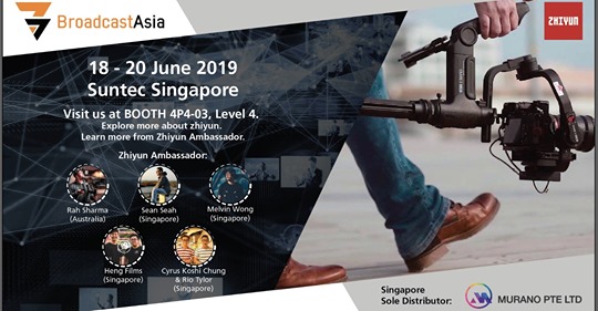 Come and join Zhiyun Workshop at BCA2019 to get more tips and  discuss with us your ideas!  Lear from their experience for creating the commercial. 