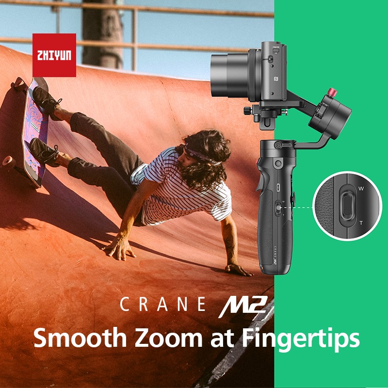 A single push of the slider on side of the handle, you can zoom in/out to capture smooth footage at a distance #Order now: www.tomtop.com