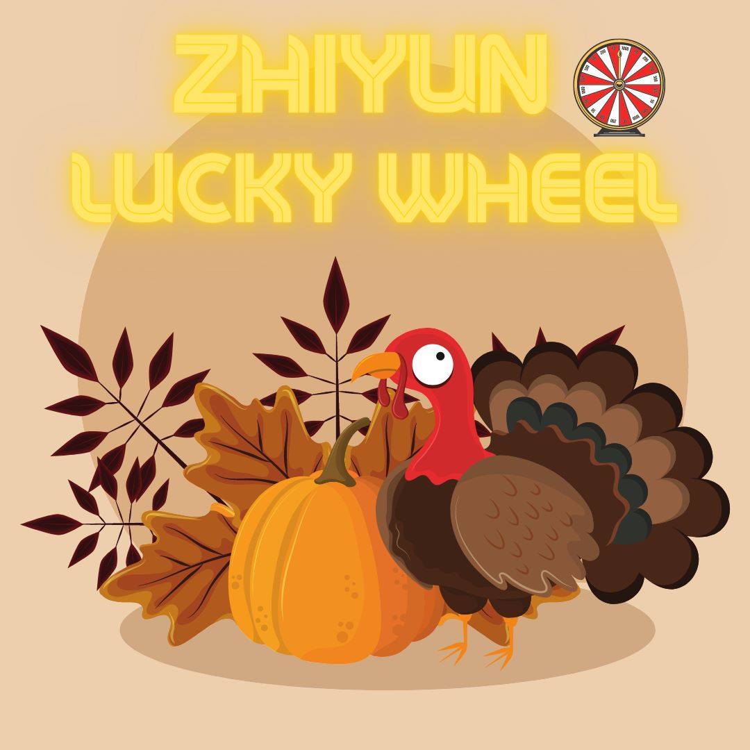 Whoo-hoo it’s LUCKYWHEEL time! In Honor of Thanksgiving week, we teamed up with our friends to give you some amazing tech gifts! Zhiyun-Tech SmoothXS*2