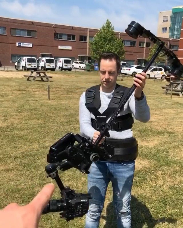 Indie Filmmakers was testing out the #ZhiyunCrane3S on the steadicam Let's see how it works with the FS5 on it!