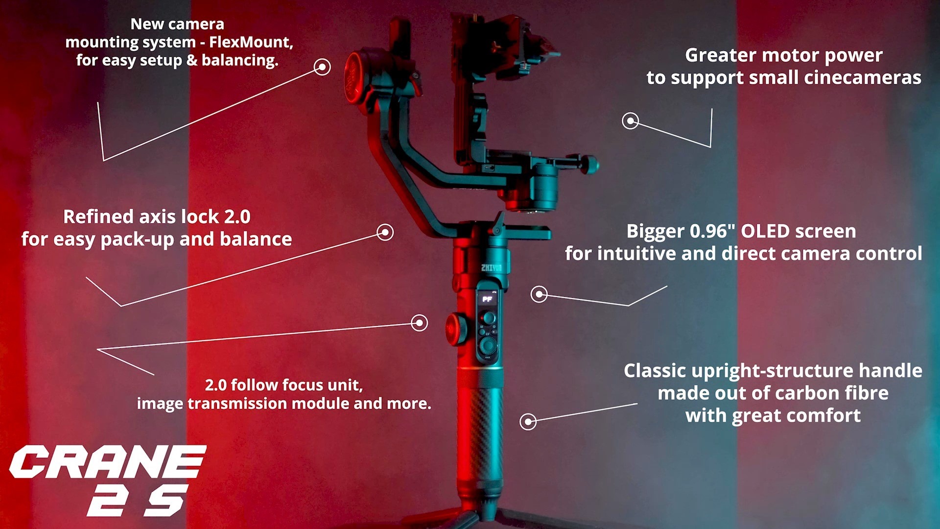 #ZhiyunCrane2S, designed to meet the needs of different work tasks, always be ready to embrace the challenge