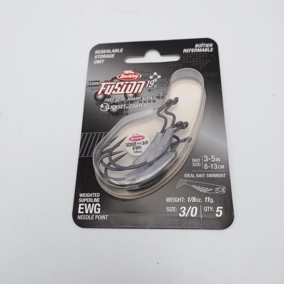 #Berkley #Fusion19 Weighted Swimbait and EWG Hook Most popular hook for softbait