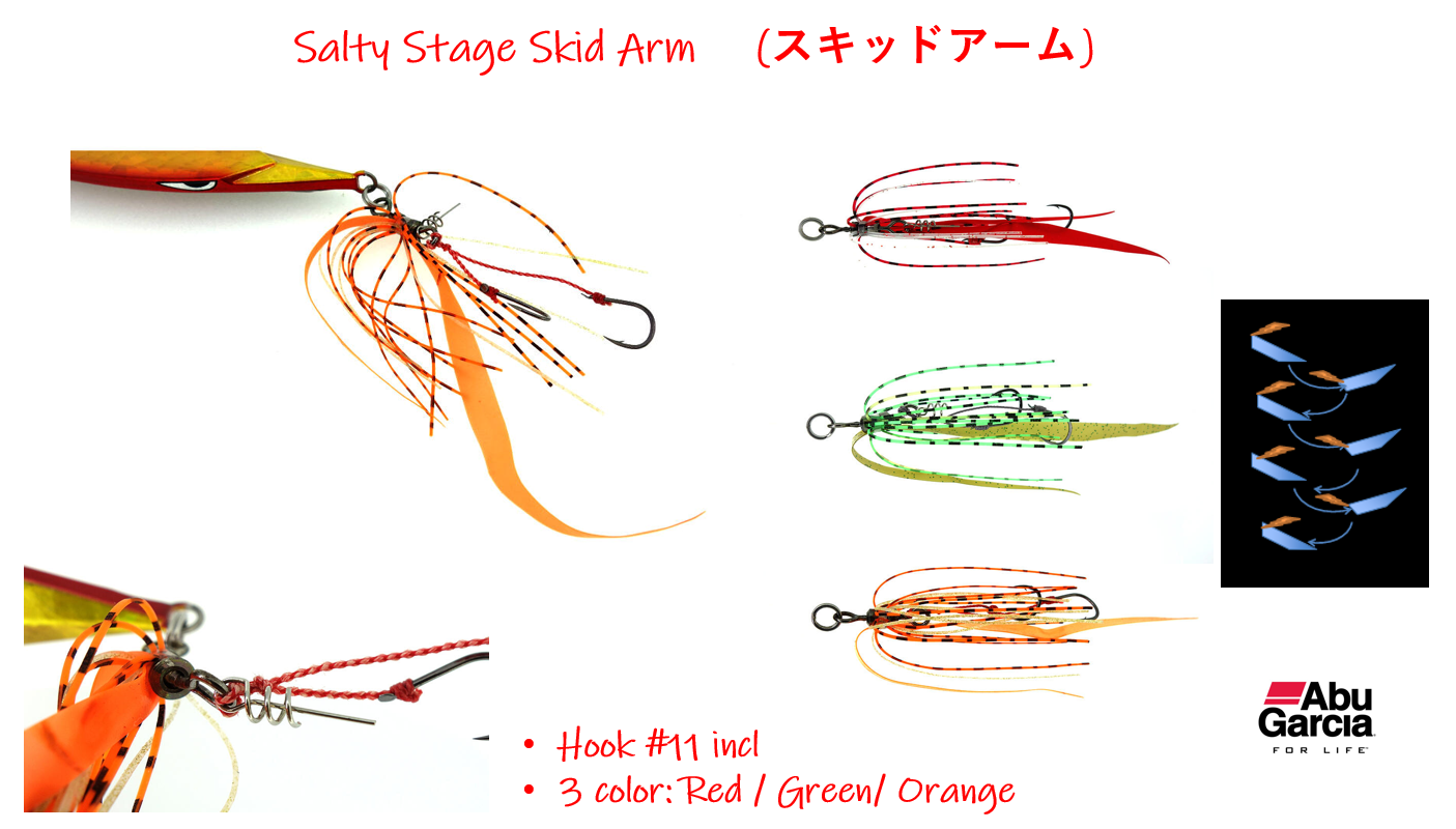 Abu Skid Arm - works on both soft and jig lure 魷魚鬚，軟蟲，硬餌，鐡板都可方便扣上 - #11 hook incl / 附#11鈎... #SkidArm #軟又得硬又得